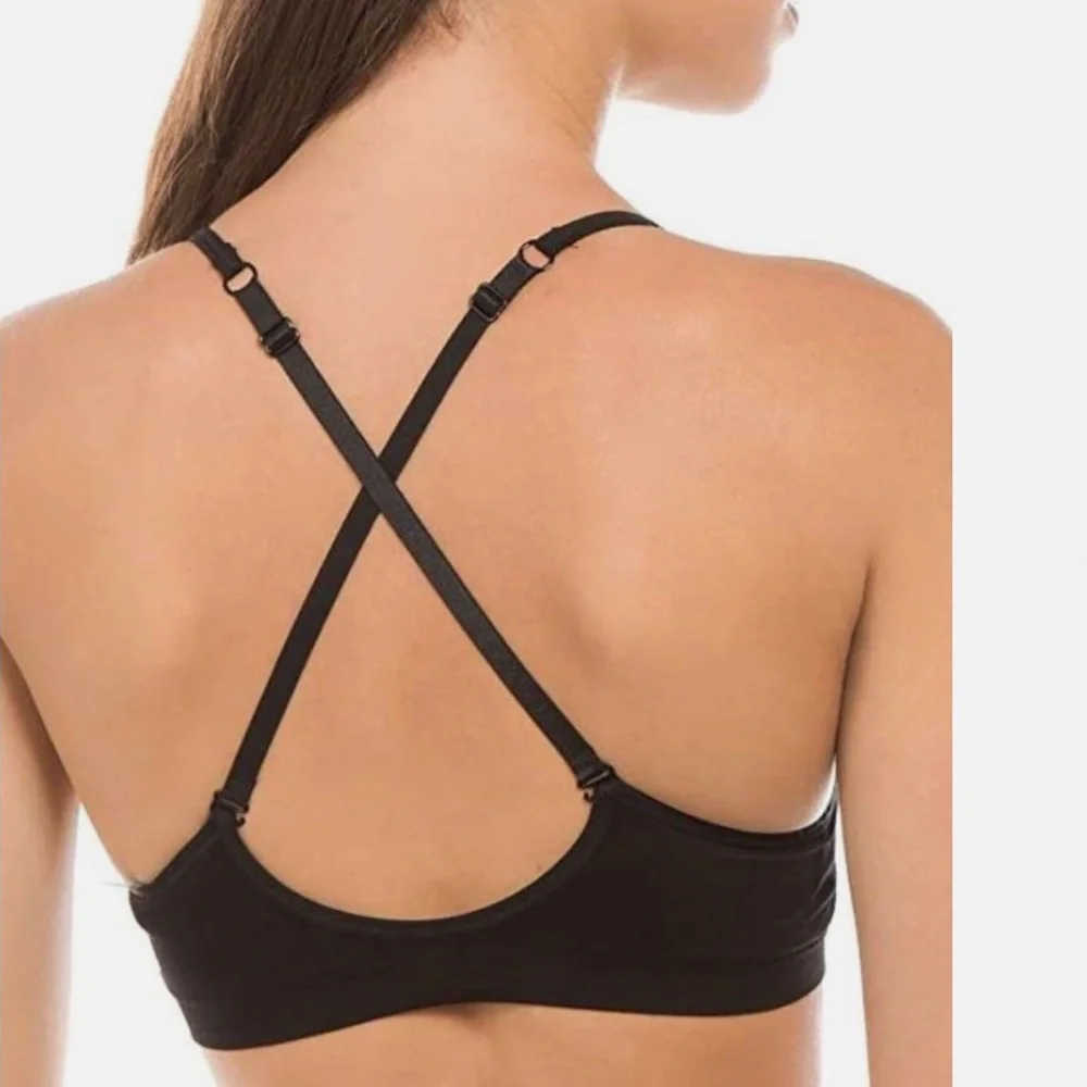 Anemone Seamless V-Neck Bralette ONE SIZE Adjustable Straps Removable Cups NEW - Picture 2 of 4